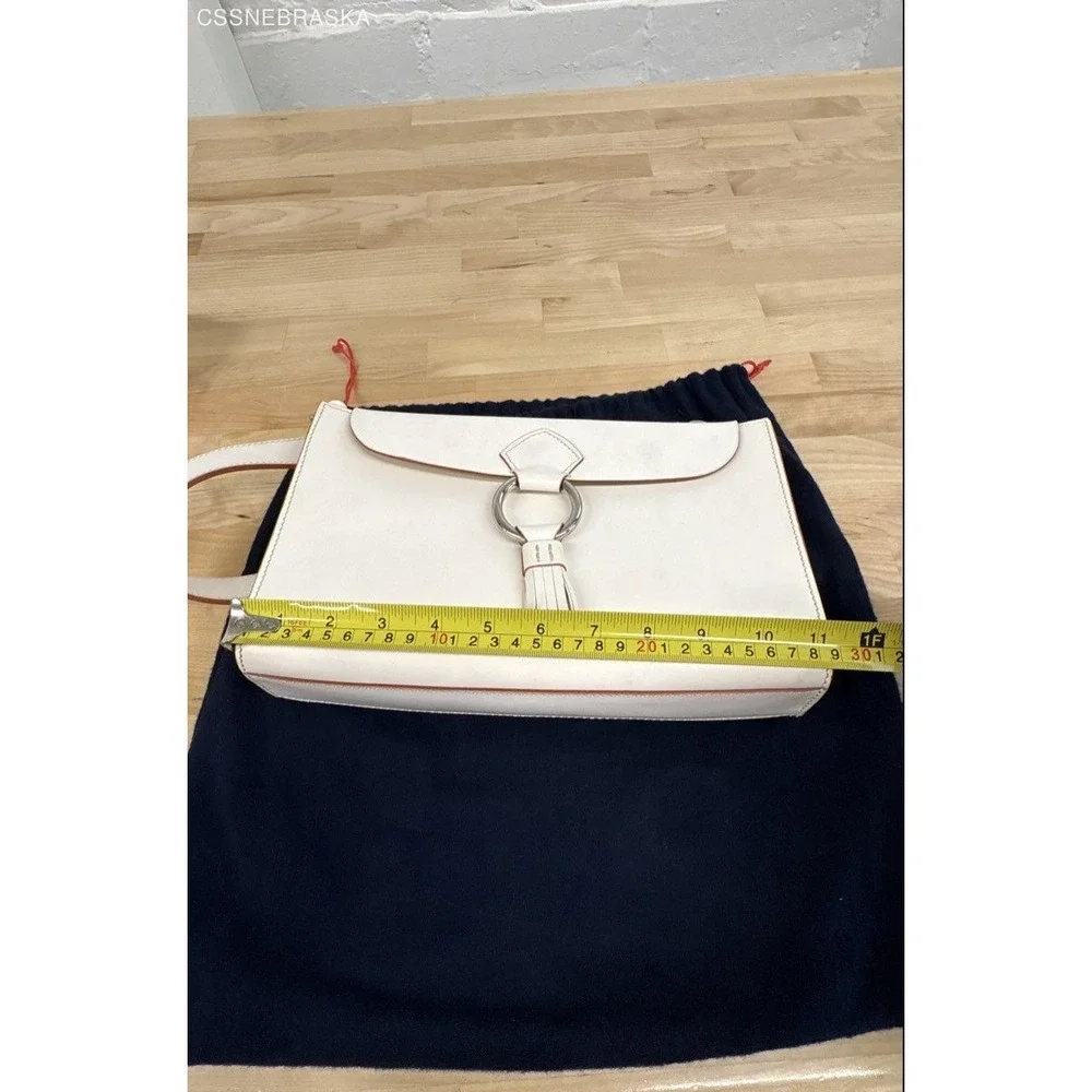 Dooney & Bourke Made in Italy Leather Buckle Shoulder Bag Convertible Clutch - S